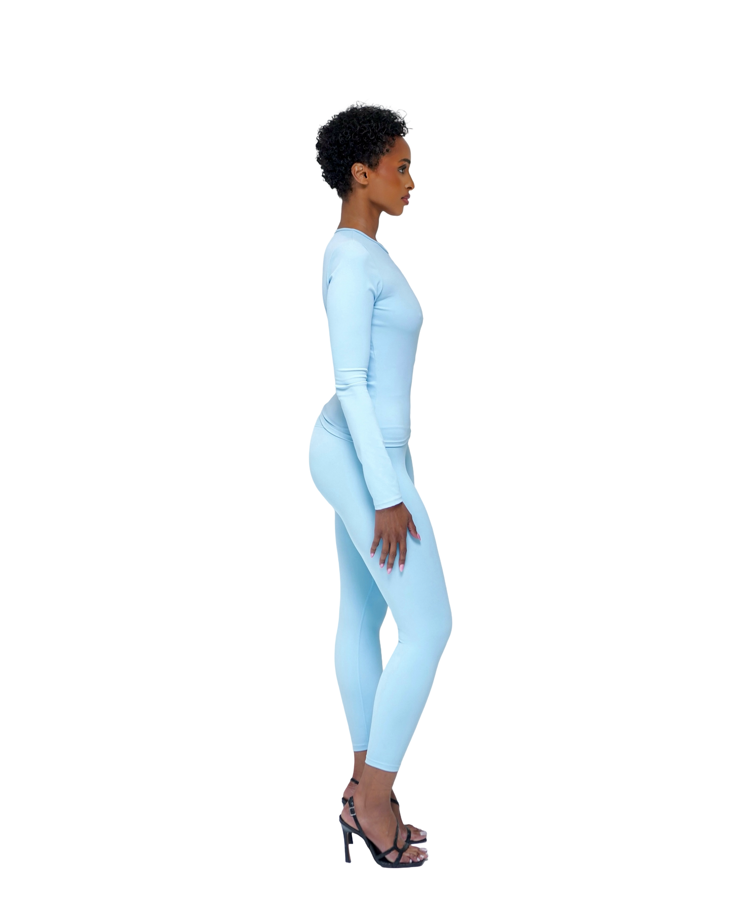 SCULPT Seamless Long Sleeved Legging Set - Sky Blue