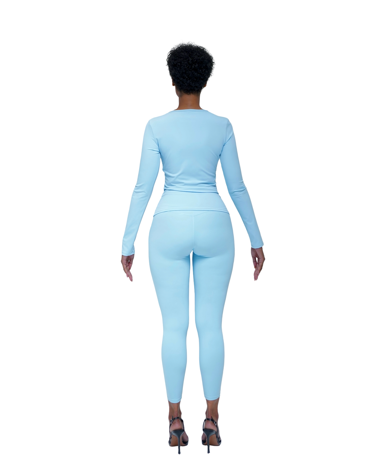 SCULPT Seamless Long Sleeved Legging Set - Sky Blue