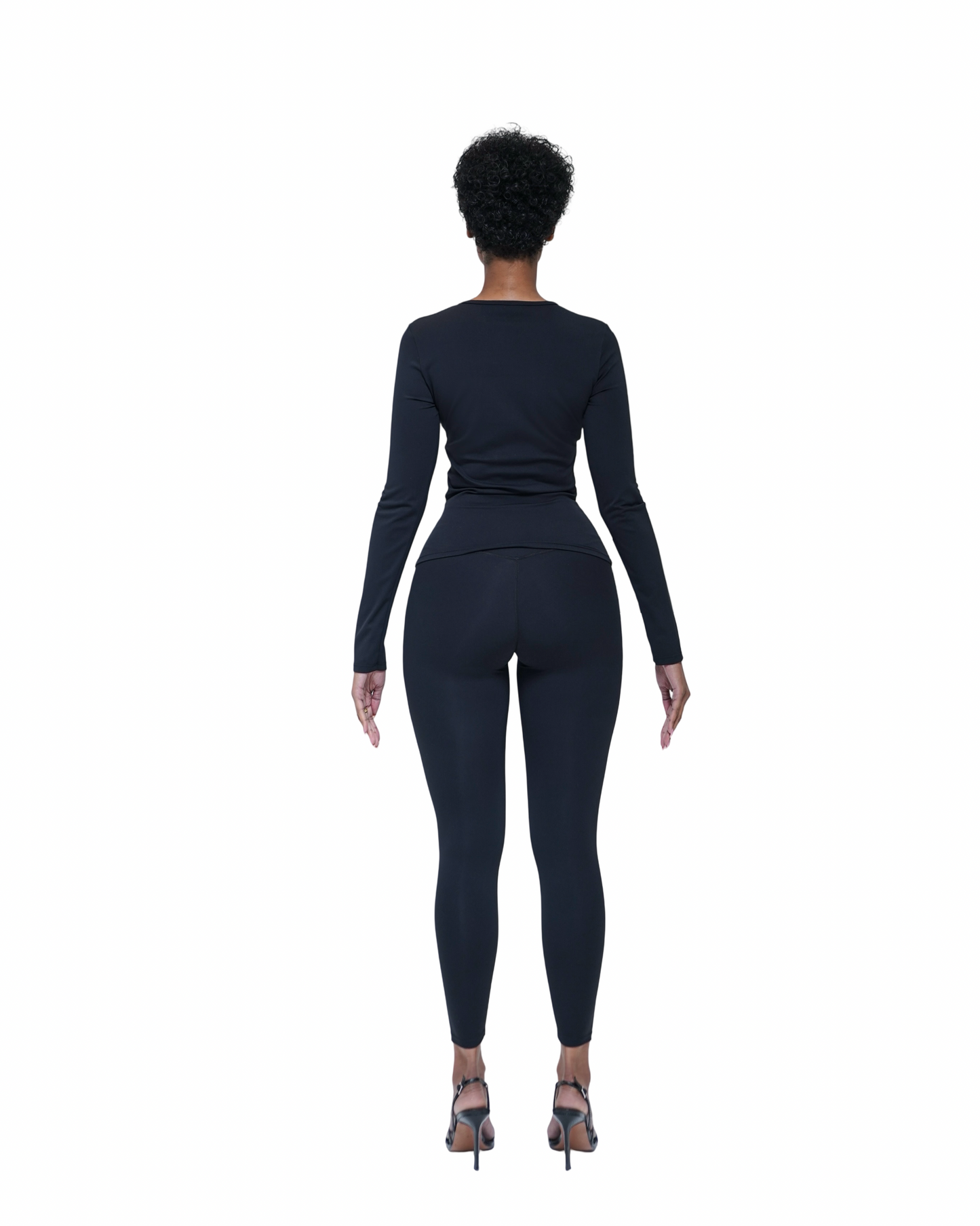 SCULPT Seamless Long Sleeved Legging Set - Black