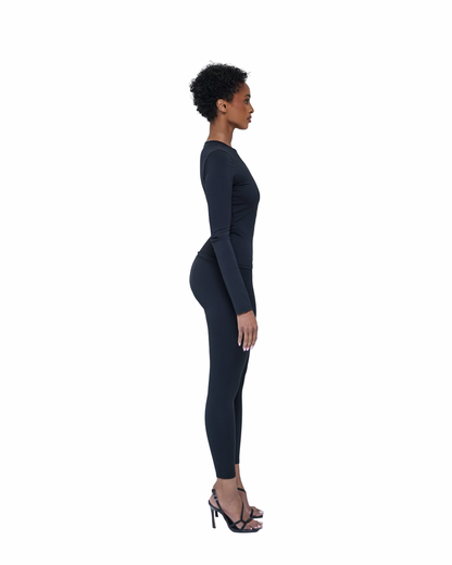 SCULPT Seamless Long Sleeved Legging Set - Black